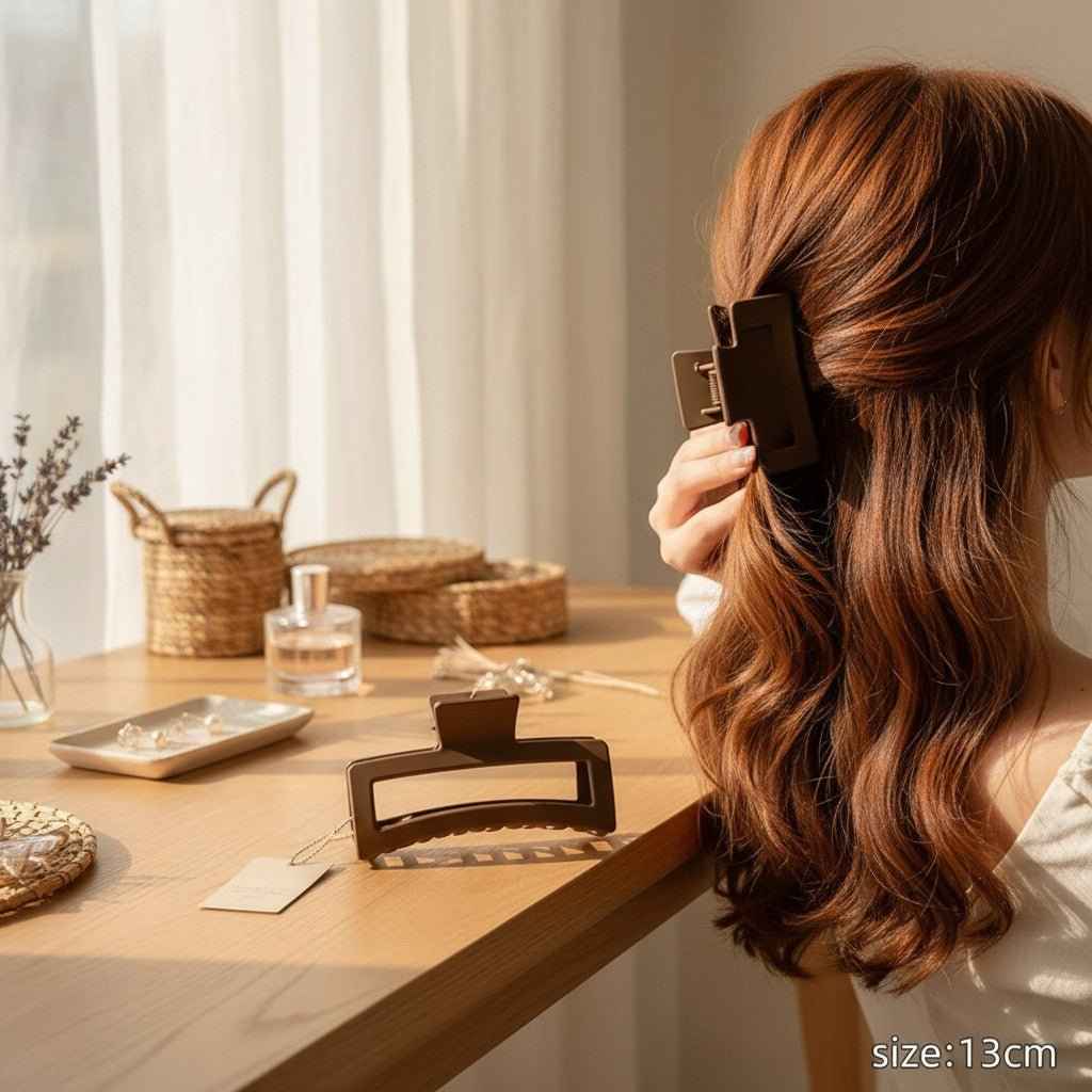 Large Hair Claw Clips – 3 Pack Matte Grip for Curly or Straight Hair