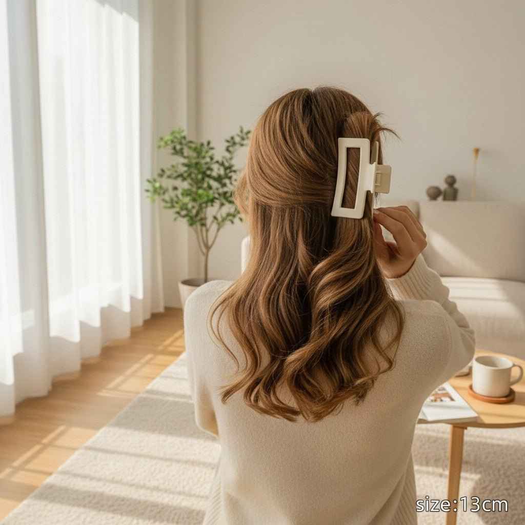 Large Hair Claw Clips – 3 Pack Matte Grip for Curly or Straight Hair